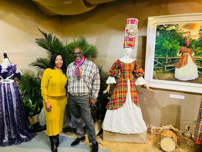 Haitian designer Michel Chataigne, with Rita C. Joseph, New York City Council Member for the 40th district, a Haitian American politician and educator.